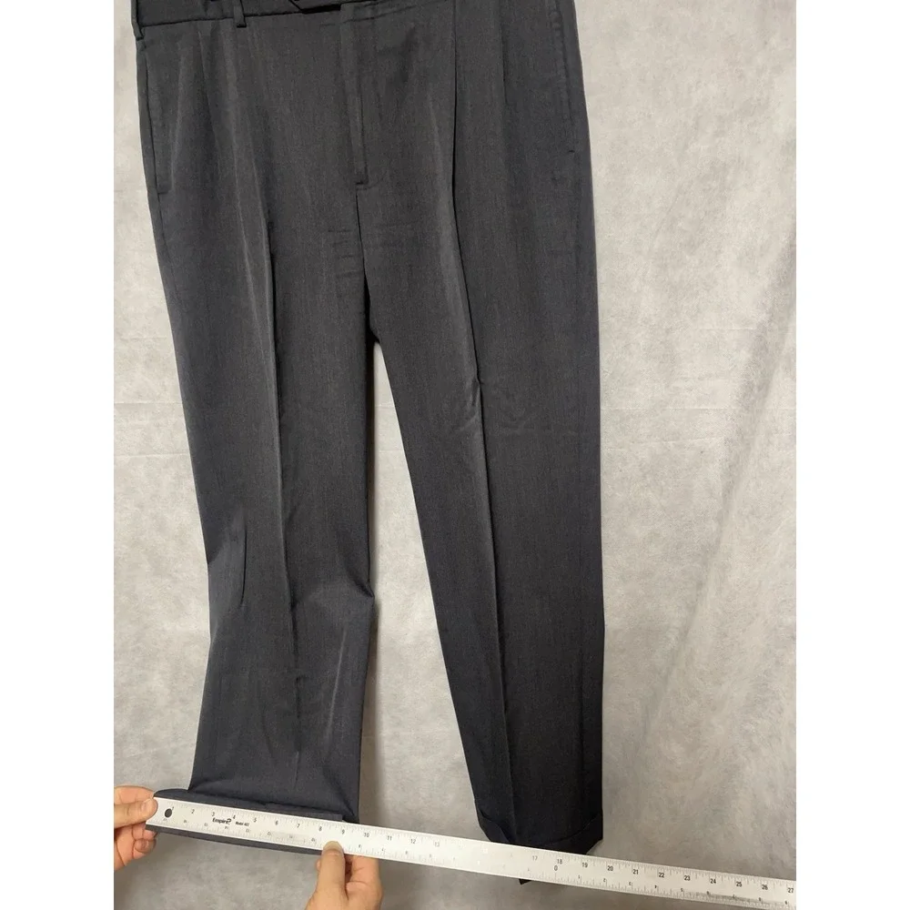 Brooks Brothers Pants Men 37x31 Gray Wool Madison Academia Cuffed Pleated Luxury